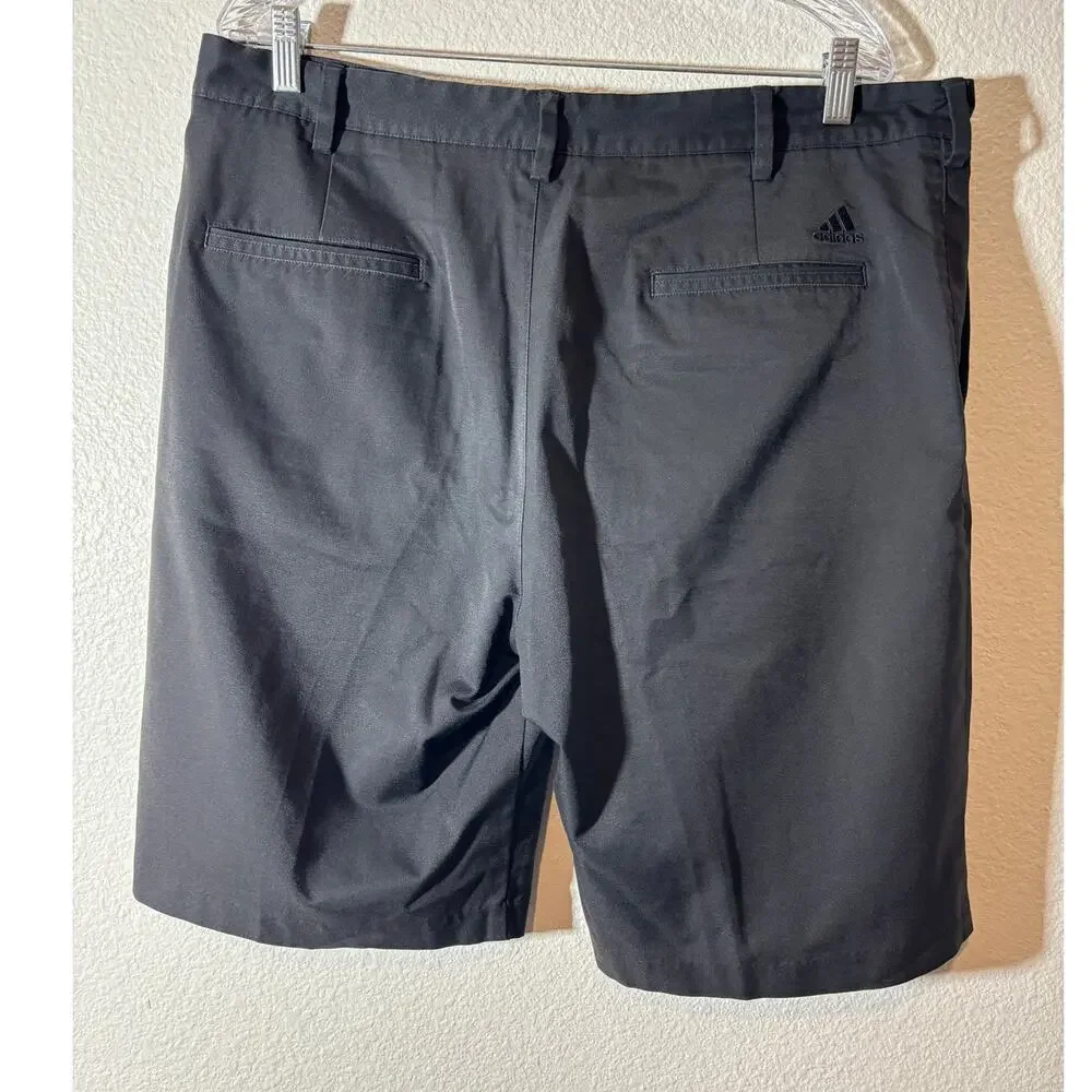 Adidas Men's Size 36 Black Climalite Golf Shorts Flat Front Performance Chino
